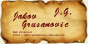 Jakov Grušanović vizit kartica